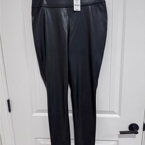 Black Faux Leather Leggings